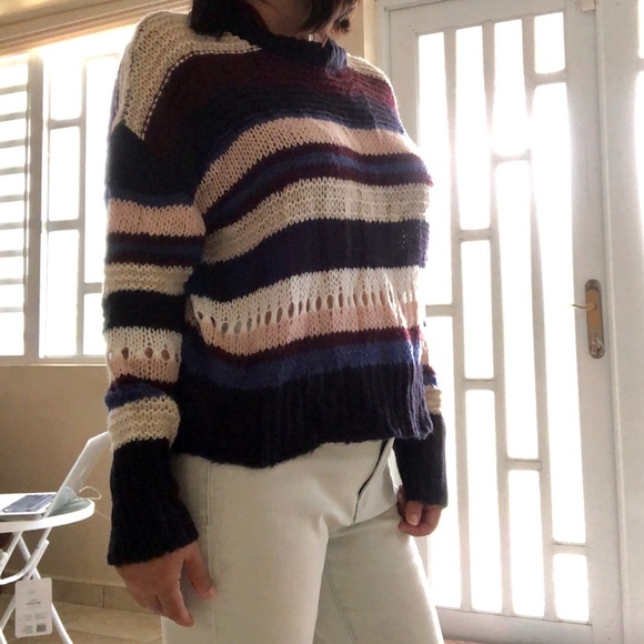 Charlotte Russe Striped Pullover - Picture 3 of 8